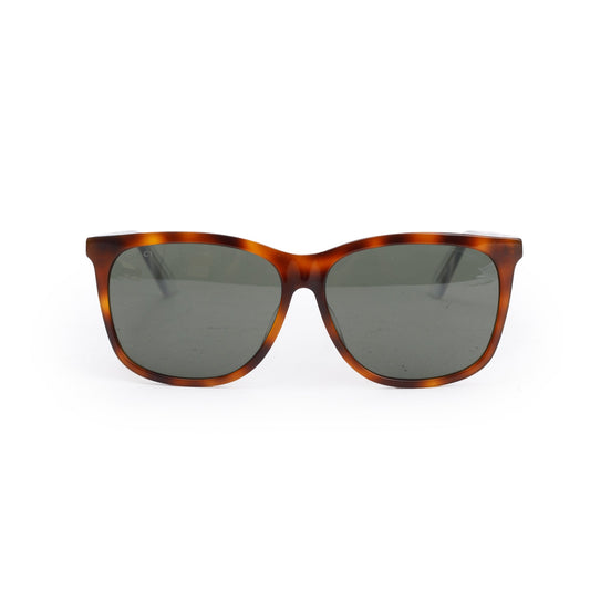 Gucci GG0495SA Brown Acetate Square Frame Sunglasses