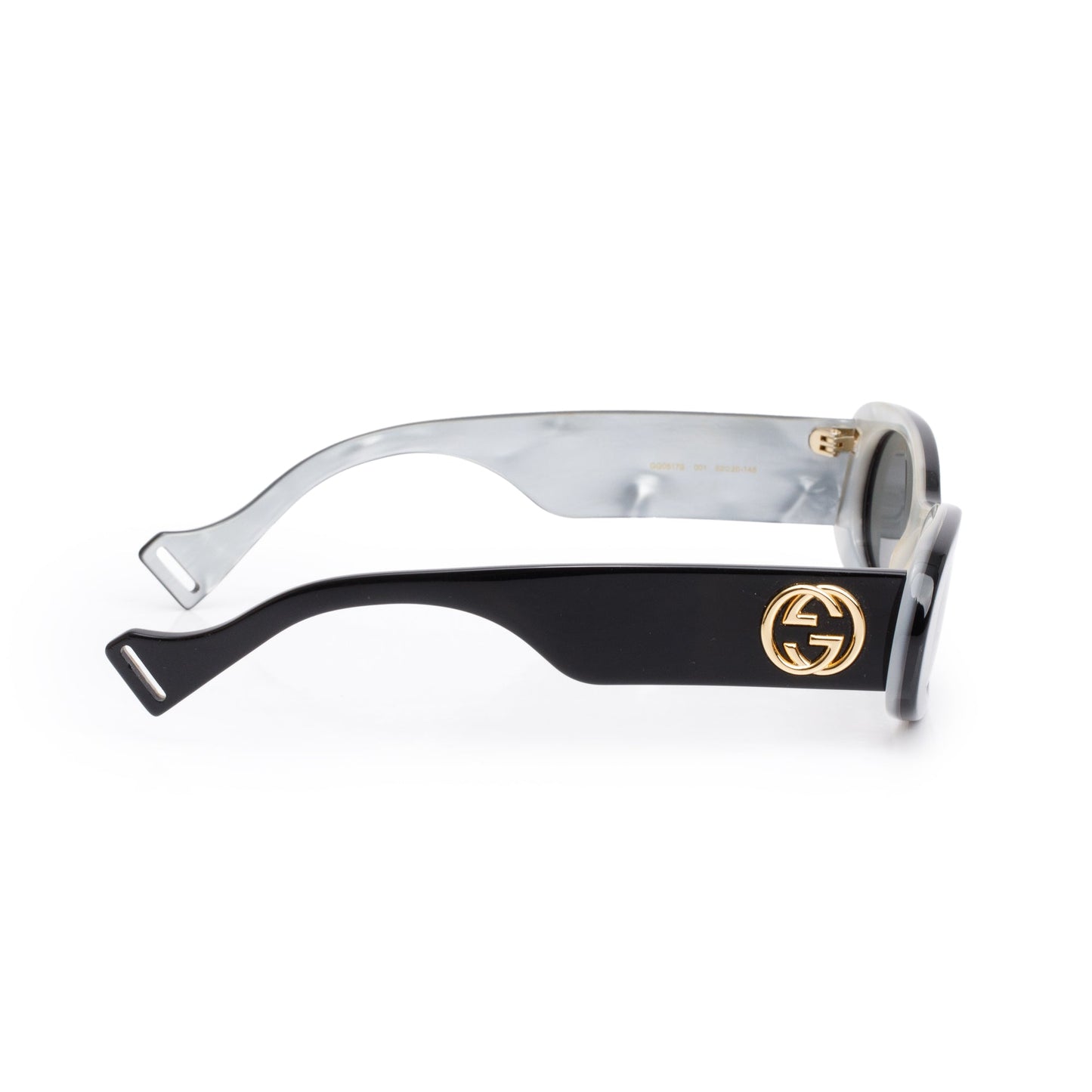 Gucci GG0517/S Black Acetate Interlocking G Oval Sunglasses