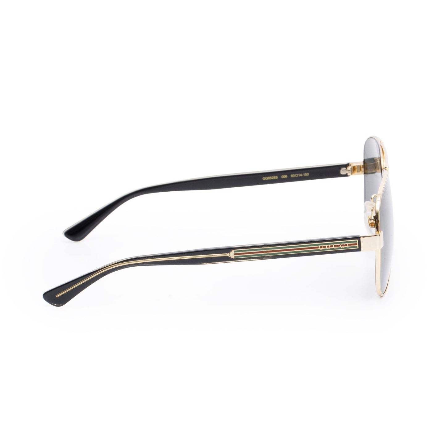 Gucci GG0528S Gold Tone Frame Aviator Sunglasses