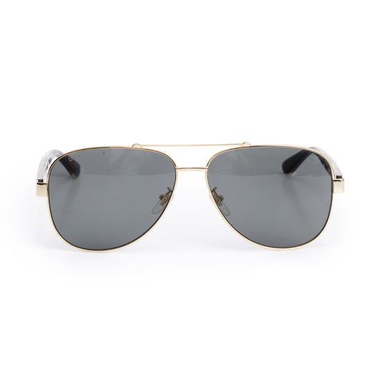 Gucci GG0528S Gold Tone Frame Aviator Sunglasses