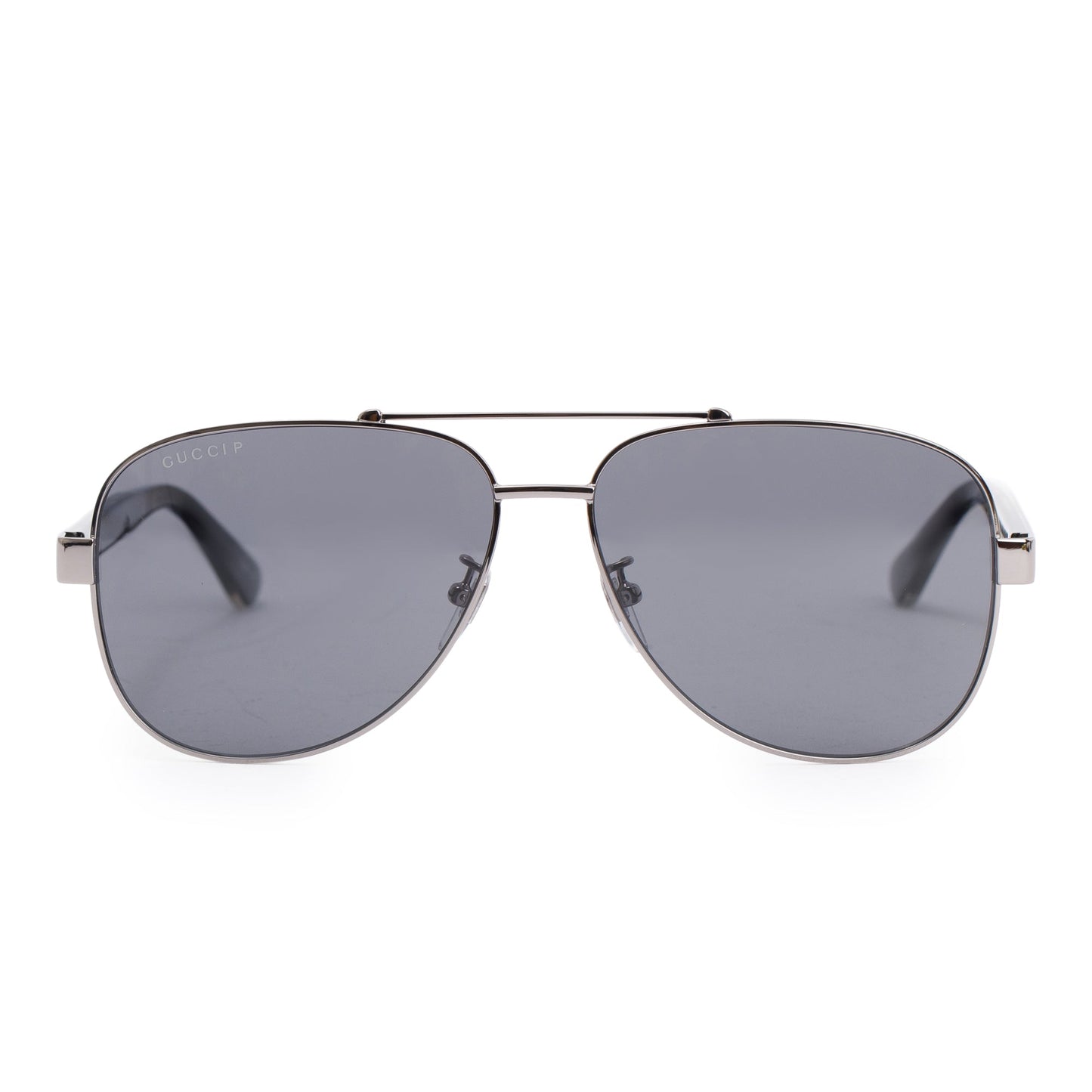 Gucci GG0528S Gun-Metal Aviator Sunglasses