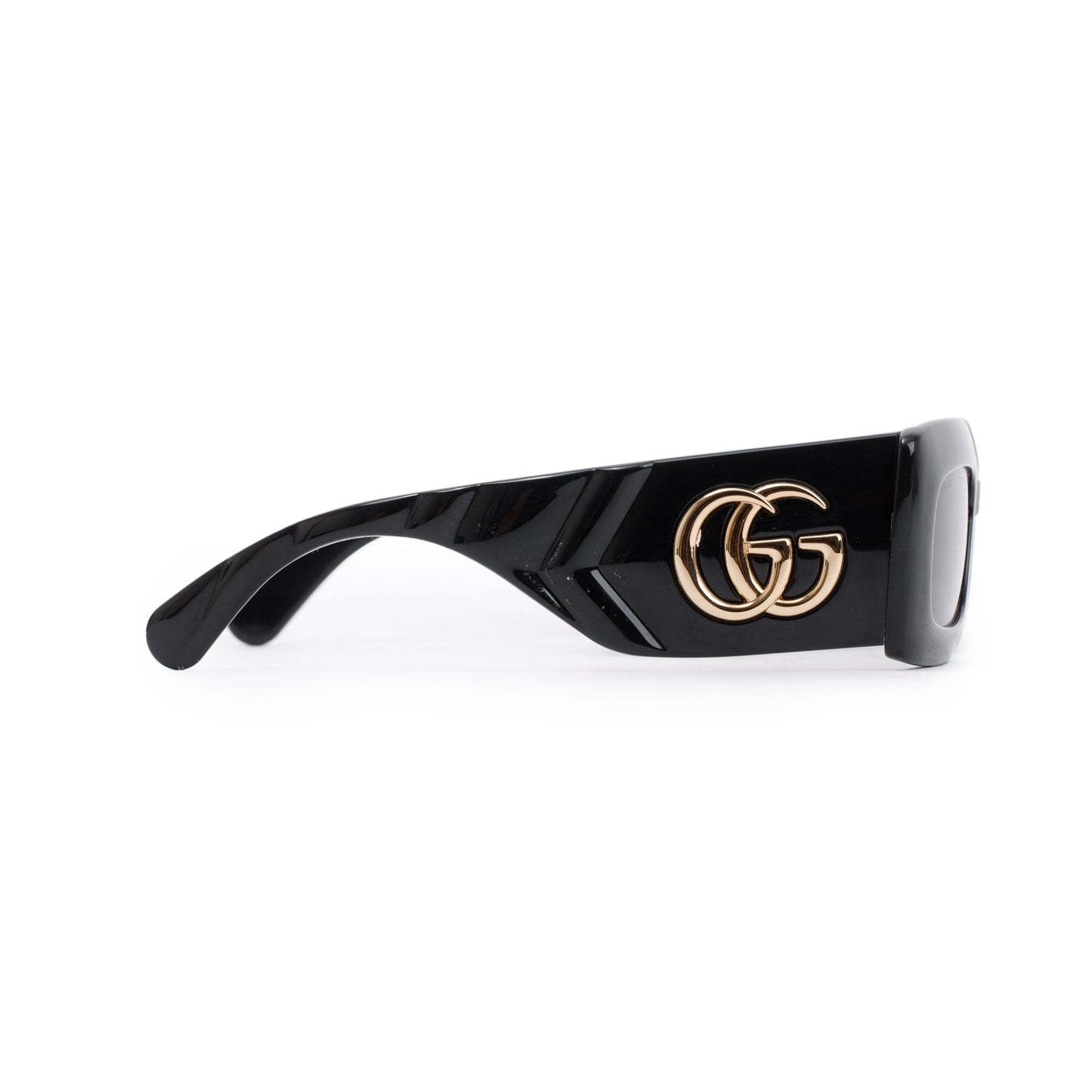 Gucci GG0811S Black Acetate GG Marmont Rectangular Sunglasses