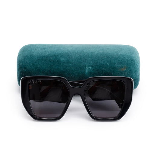 Gucci GG0956S Black Acetate GG Marmont Oversize Square Sunglasses