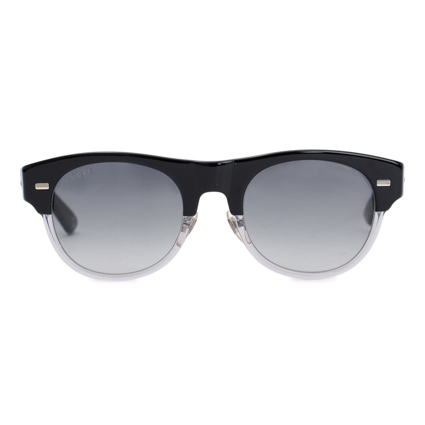 Gucci GG1088/S Black & Clear Acetate Round Sunglasses