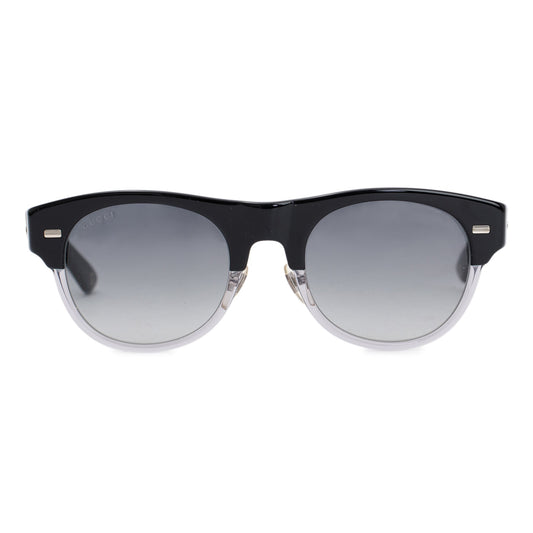 Gucci GG1088/S Black & Clear Acetate Round Sunglasses