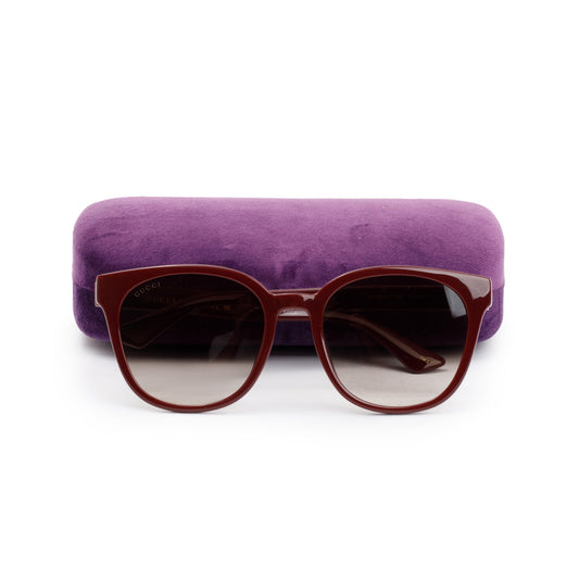 Gucci GG1122SA Brown Acetate GG Round Sunglasses