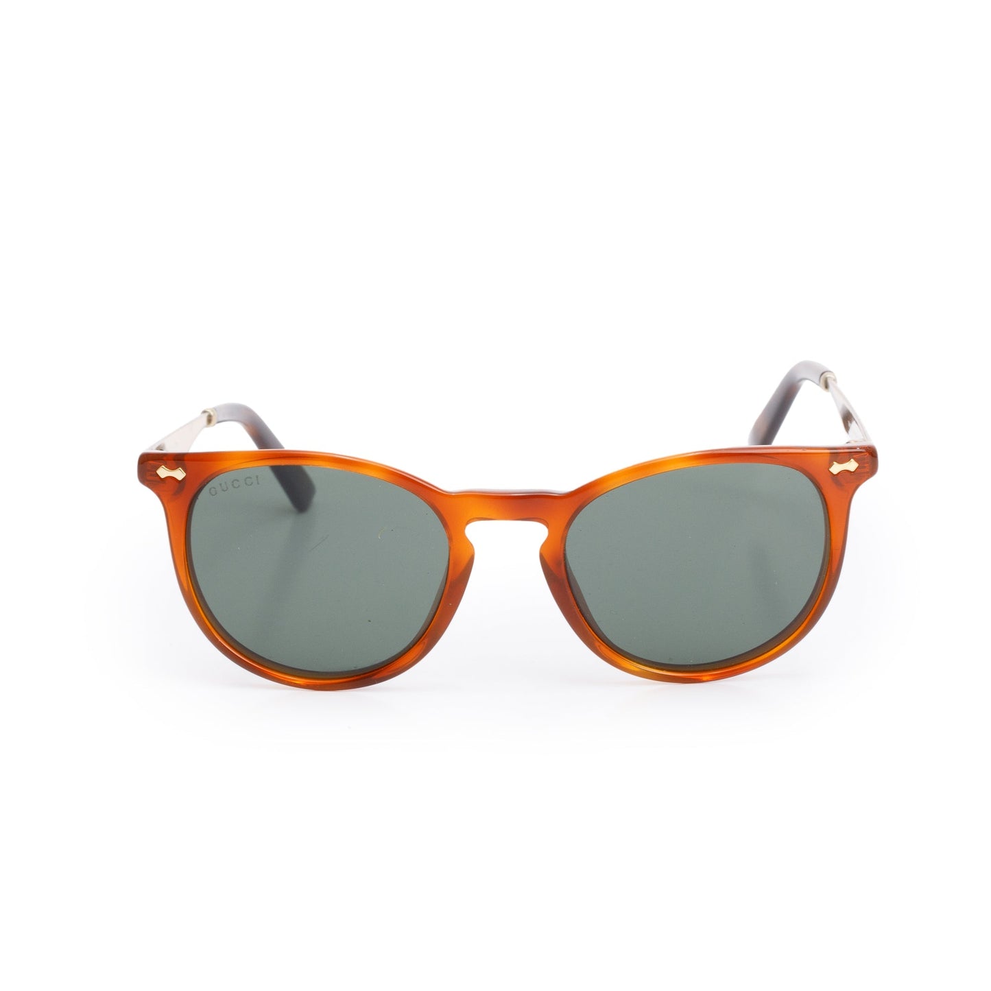 Gucci GG1127/S Brown Acetate Round Frame Sunglasses