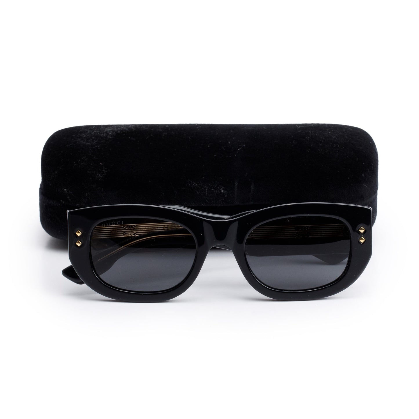 Gucci GG1215S Black Acetate Rectangular Sunglasses