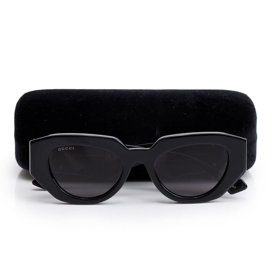 Gucci GG1421S Black Acetate GG Marmont Cat-Eye Sunglasses