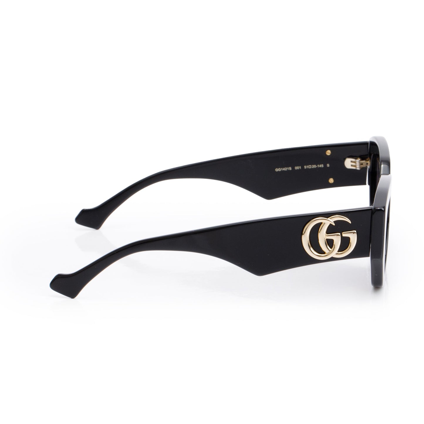 Gucci GG1421S Black Acetate GG Marmont Cat-Eye Sunglasses