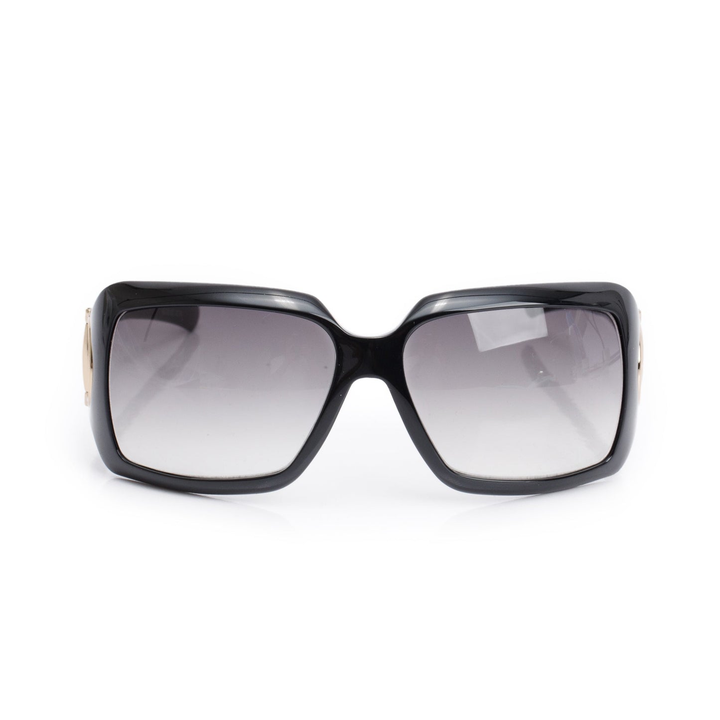 Gucci GG2562/S Black Acetate Horsebit Accent Square Sunglasses