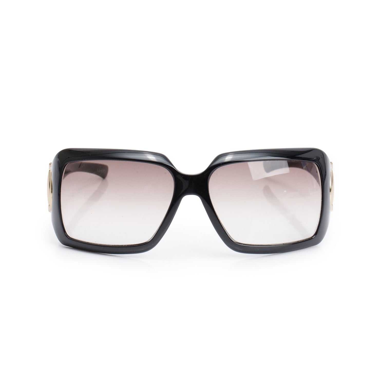 Gucci GG2562/S Black Acetate Horsebit Accent Square Sunglasses