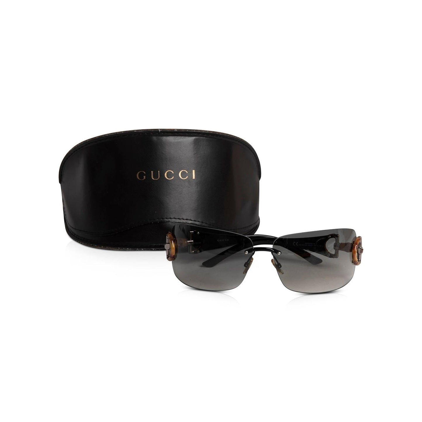Gucci GG2801/S Vintage Bamboo Horsebit Shield Sunglasses