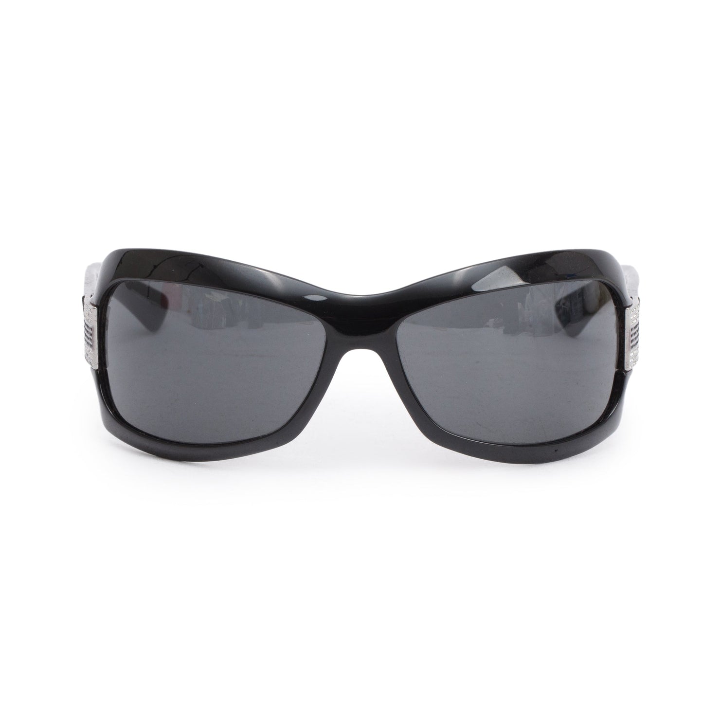 Gucci GG2901/Strass Web Black Acetate Shield Sunglasses