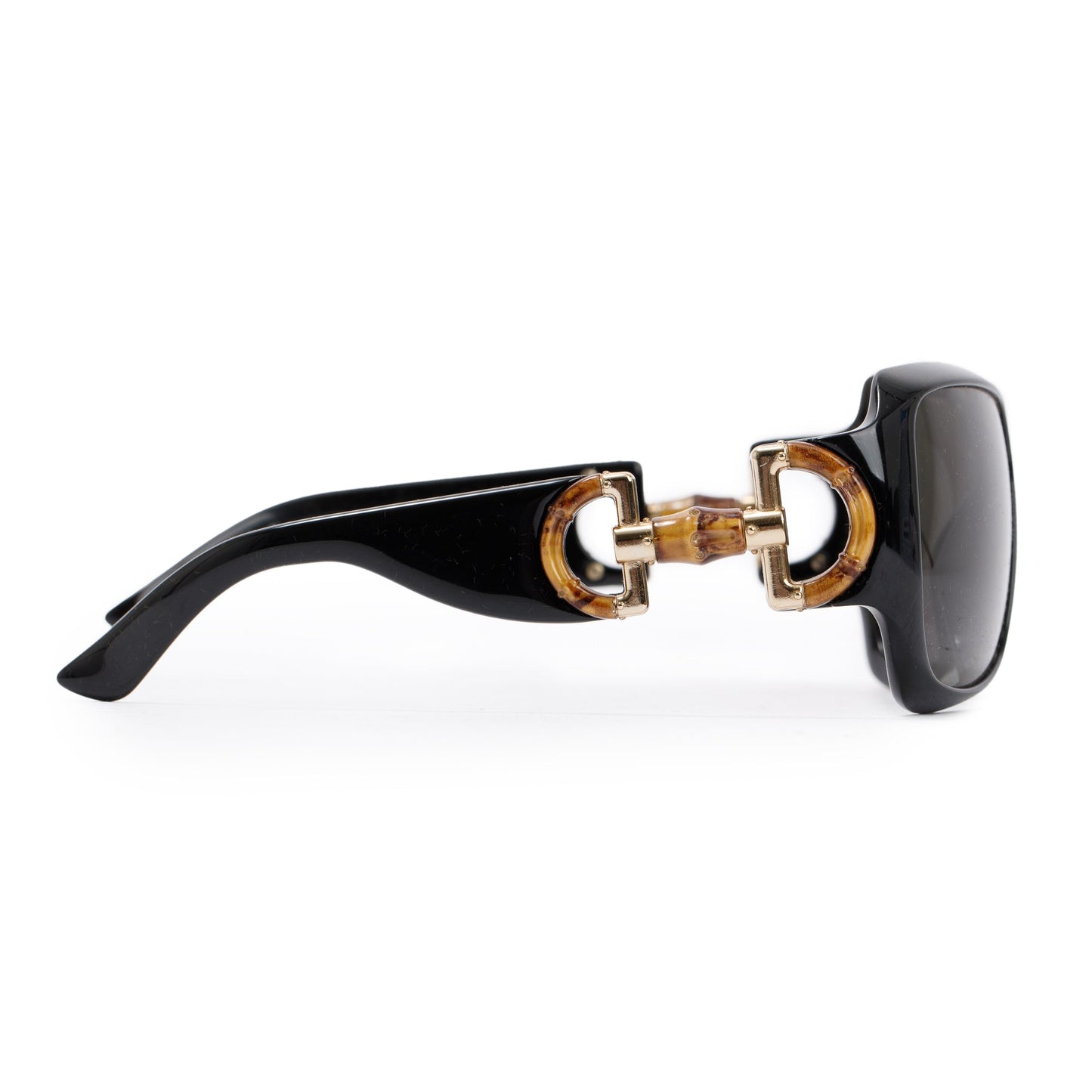 Gucci GG2969/S Black Acetate Bamboo Horsebit Sunglasses