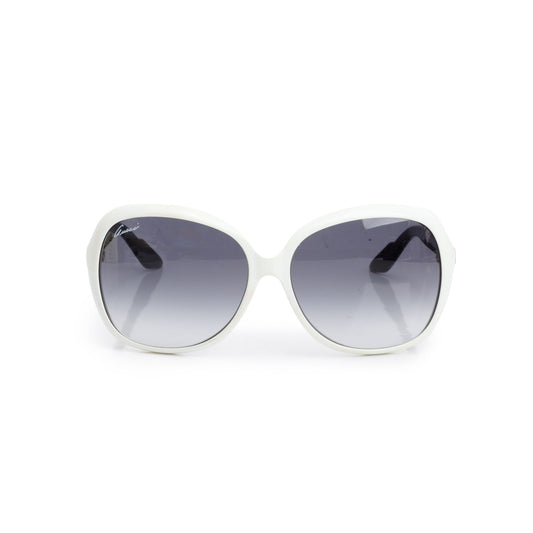 Gucci GG3171/F/S White/Black Acetate GG Web Oversized Sunglasses