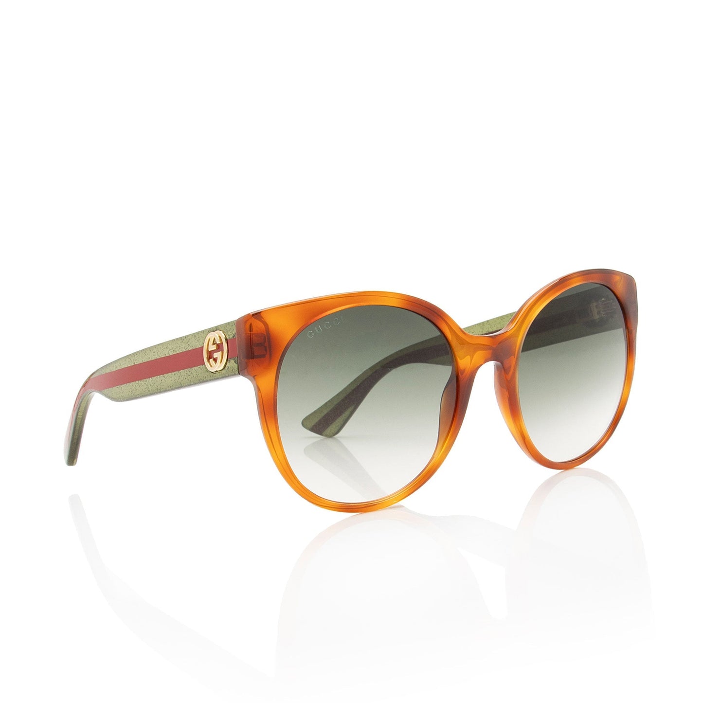 Luxury Gucci Trending 2025 Glitter Web Interlocking G Round Sunglasses (SHF-bAmQXv)