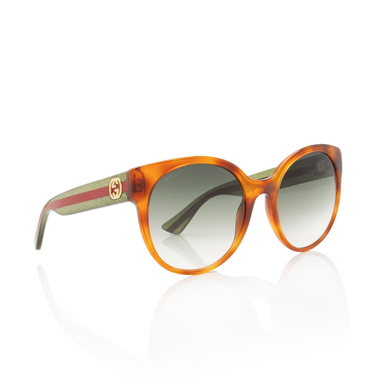 Luxury Gucci Trending 2025 Glitter Web Interlocking G Round Sunglasses (SHF-bAmQXv)