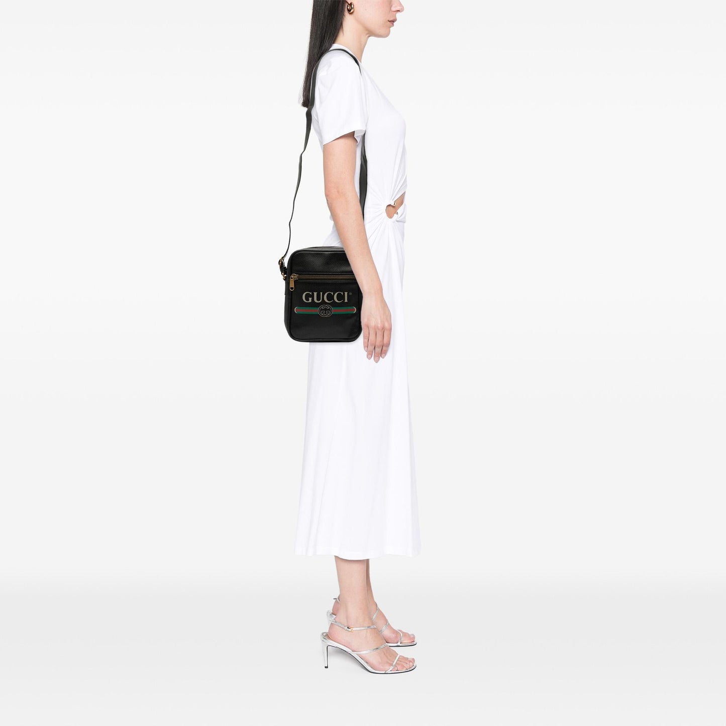 Gucci Grained Calfskin Logo Crossbody
