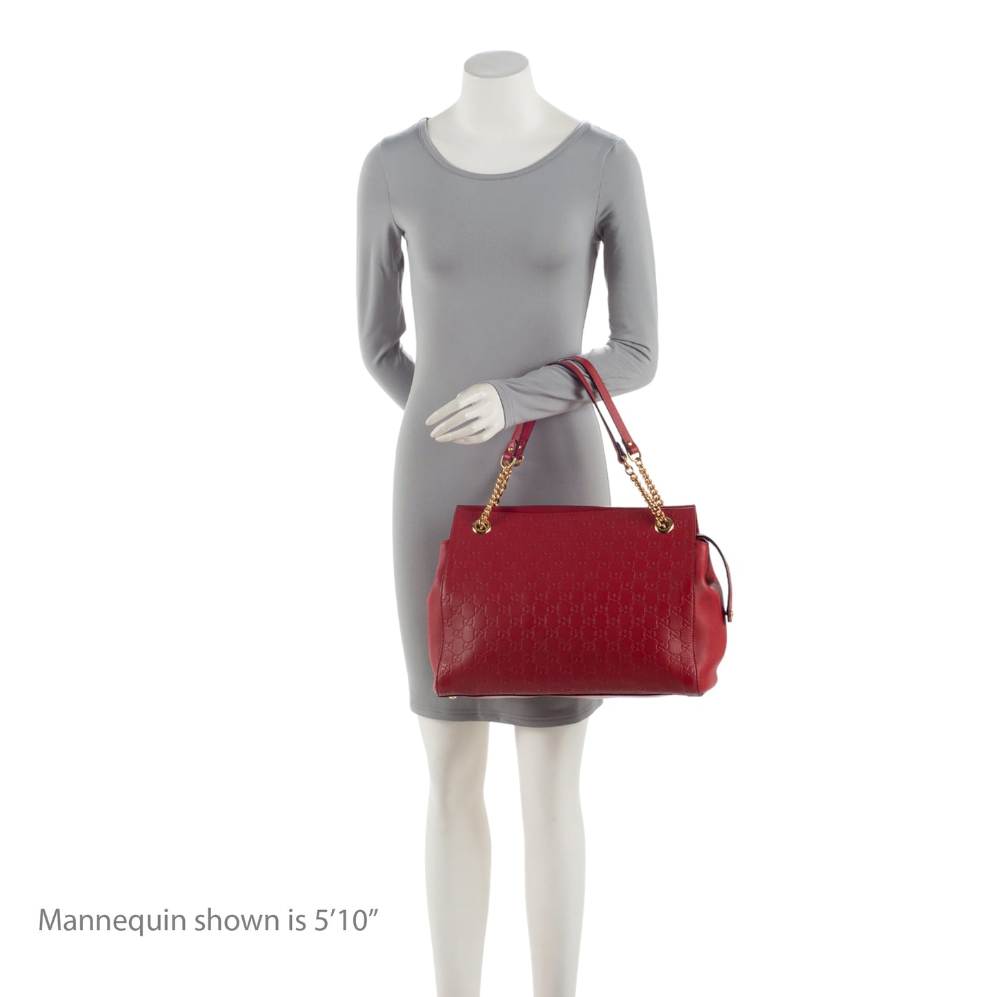 Gucci Guccissima Leather Chain Large Shoulder Bag