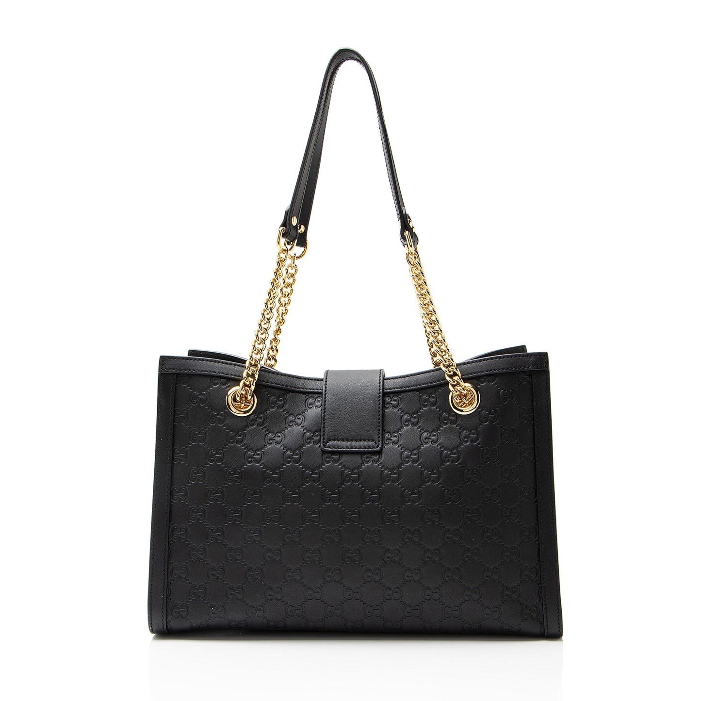 Gucci Guccissima Leather Padlock Chain Medium Shoulder Bag