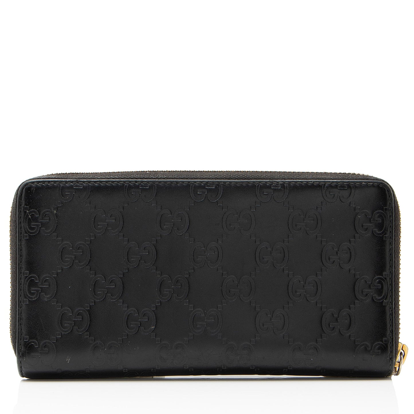 Gucci Guccissima Leather Signature Zip Around Wallet