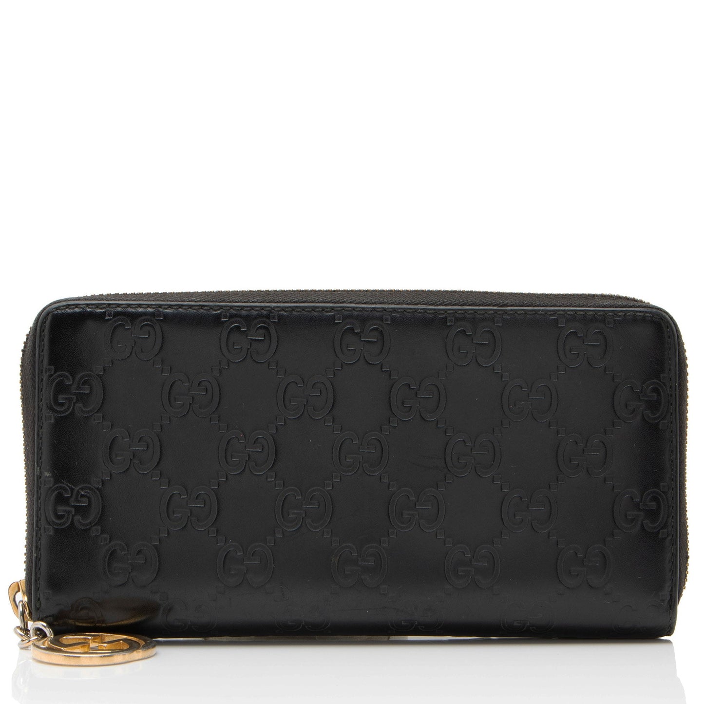 Gucci Guccissima Leather Signature Zip Around Wallet