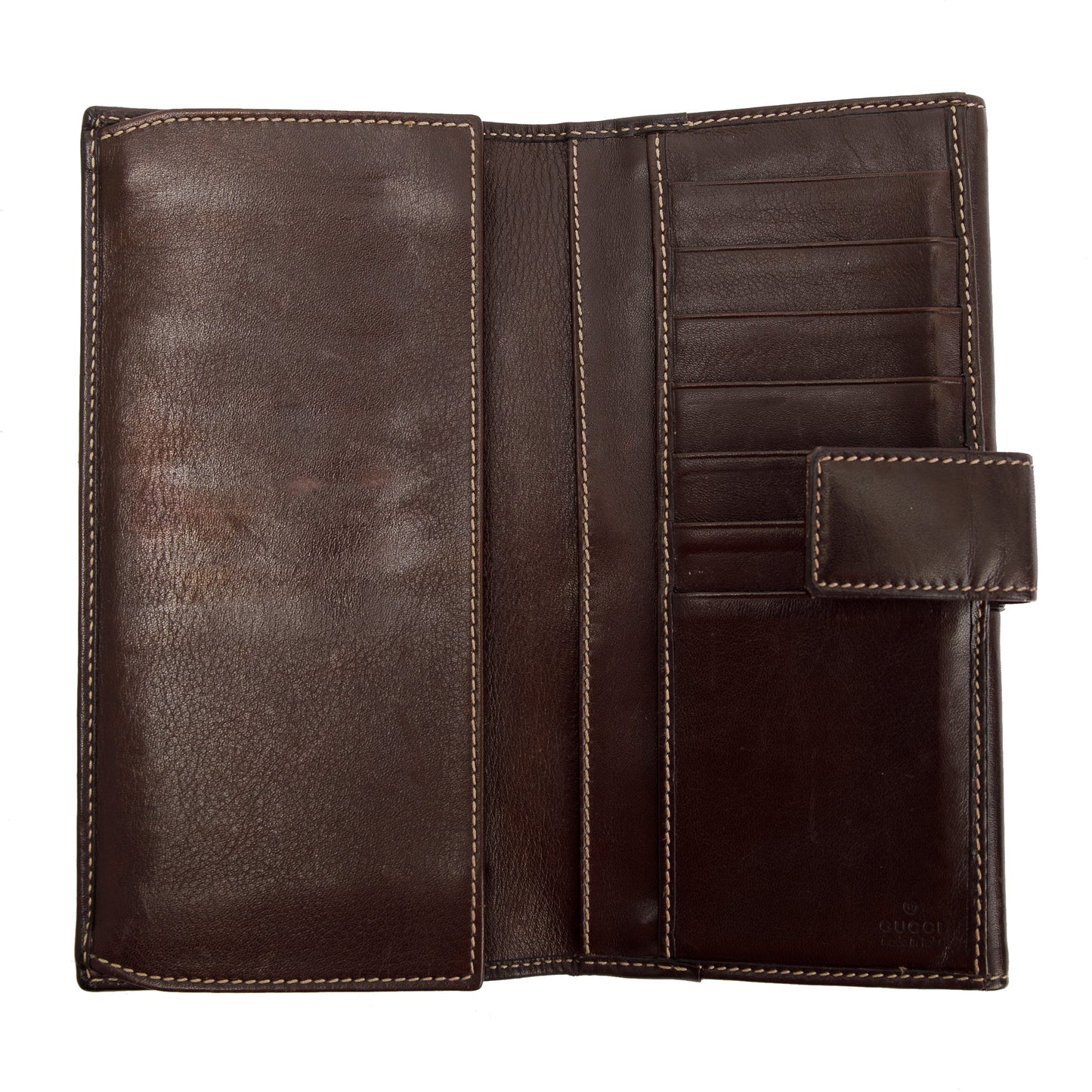 Gucci Horsebit Canvas Bamboo D Ring Continental Wallet