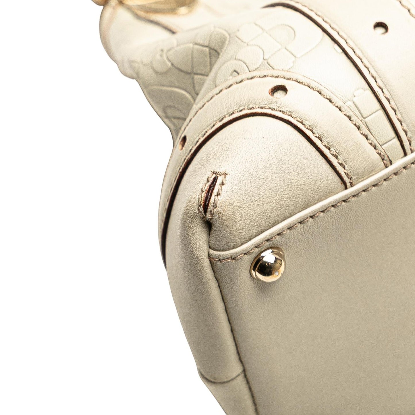 Gucci Horsebit Embossed Leather Shoulder Bag