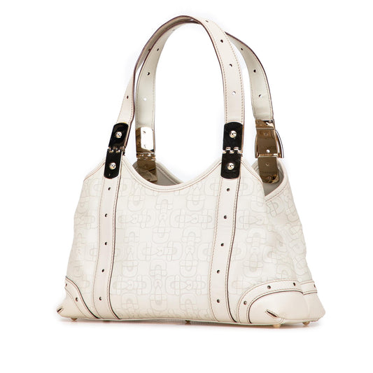 Gucci Horsebit Embossed Leather Shoulder Bag
