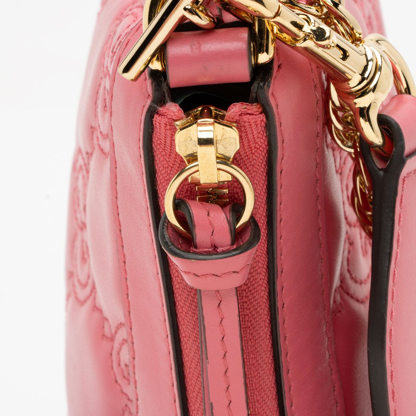 Gucci Jumbo GG Matelasse Leather Chain Small Crossbody