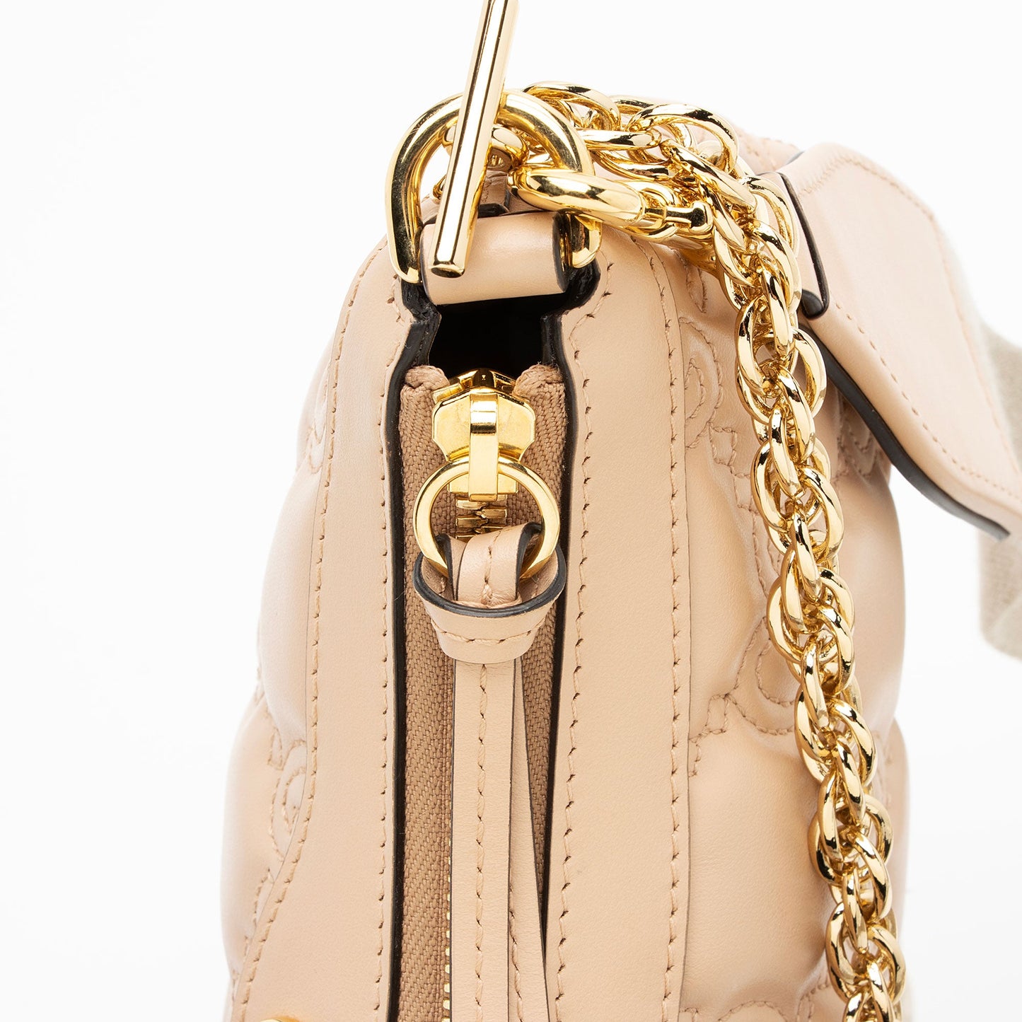 Gucci Jumbo GG Matelasse Leather Chain Small Crossbody