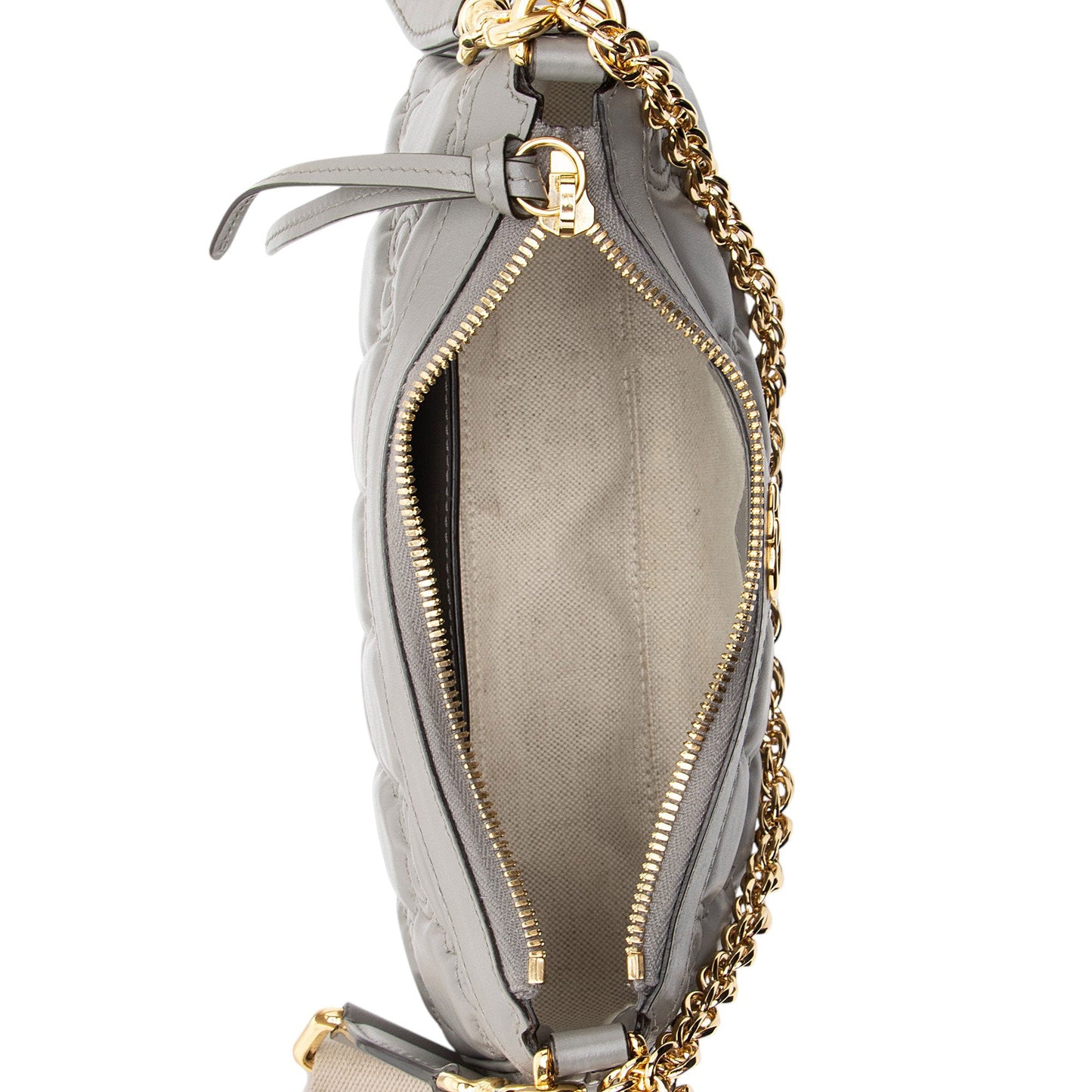 Gucci Jumbo GG Matelasse Leather Chain Small Crossbody