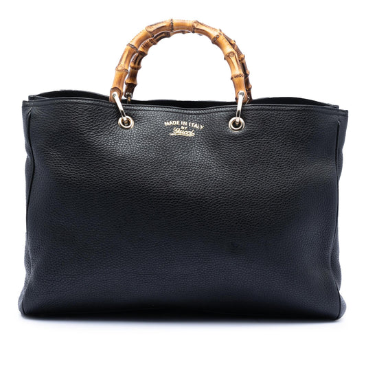 Gucci Large Calfskin Bamboo Shopper Satchel