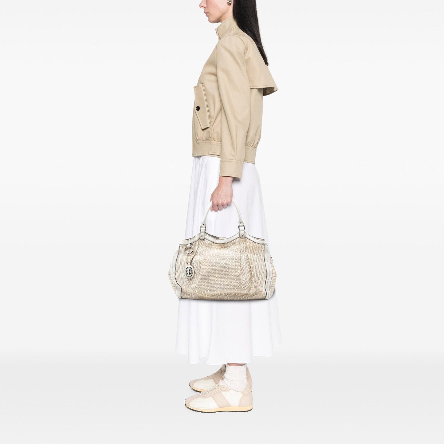 Gucci Large Diamante Raffia Sukey Tote