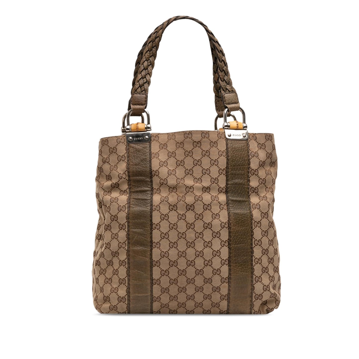 Gucci Large GG Canvas Bamboo Libeccio Tote