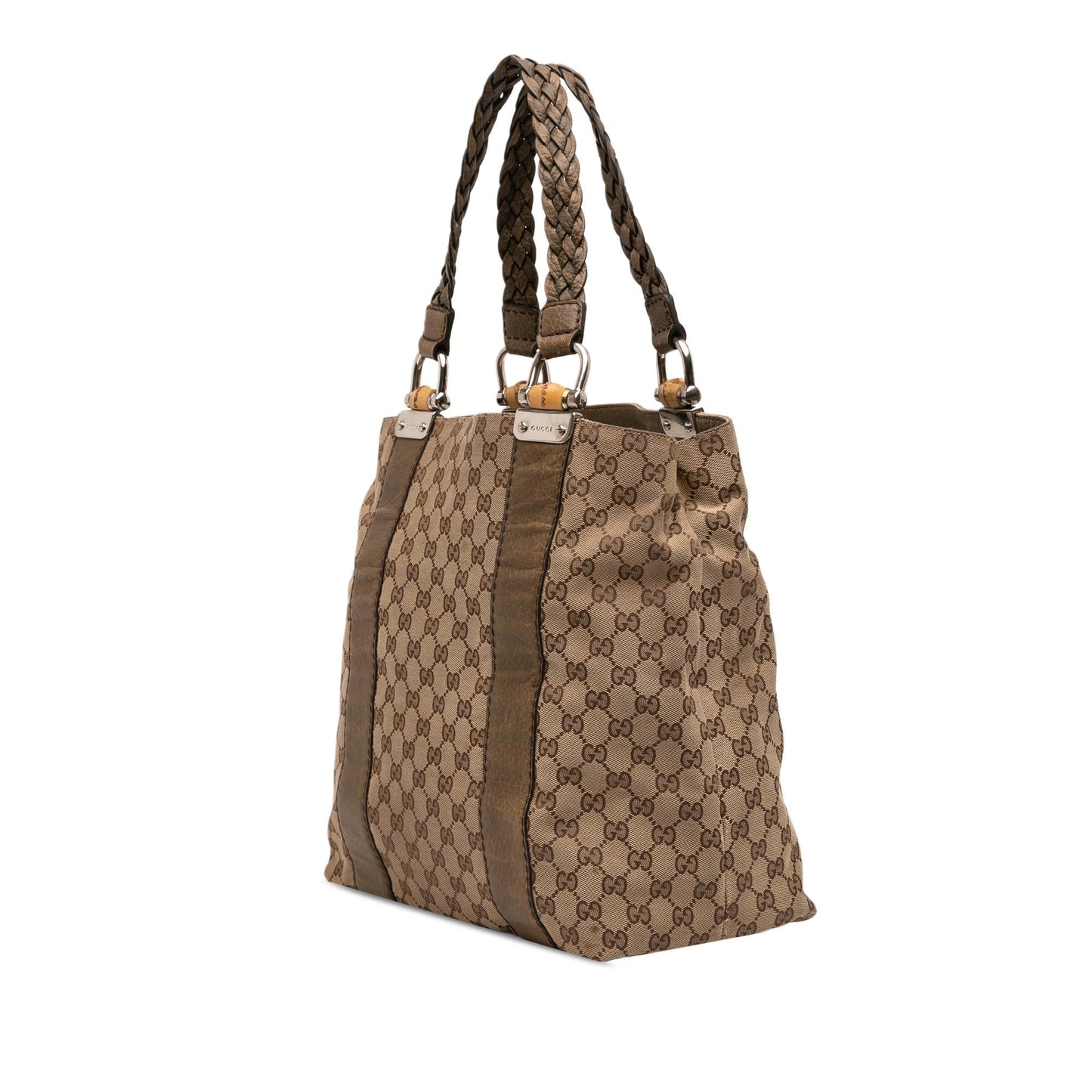 Gucci Large GG Canvas Bamboo Libeccio Tote