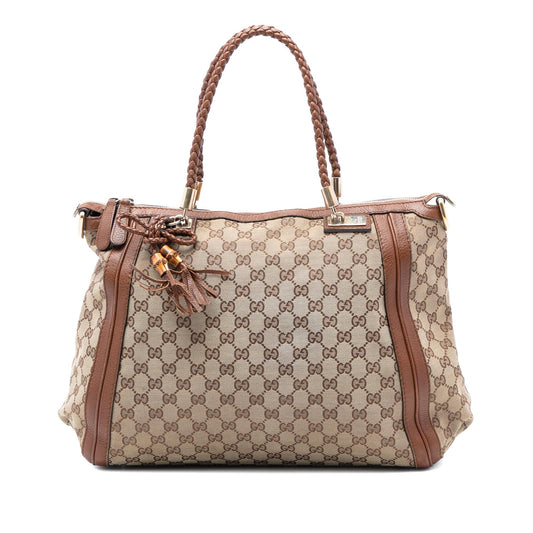 Gucci Large GG Canvas Bella Satchel
