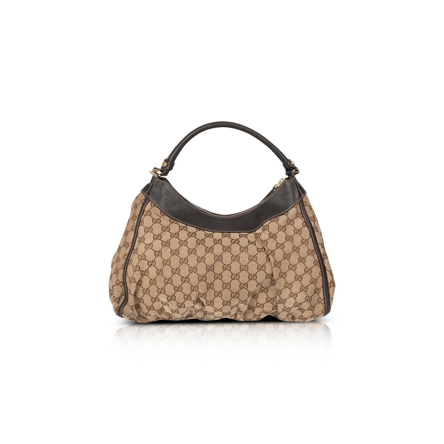 Gucci Large GG Canvas D-Ring Hobo