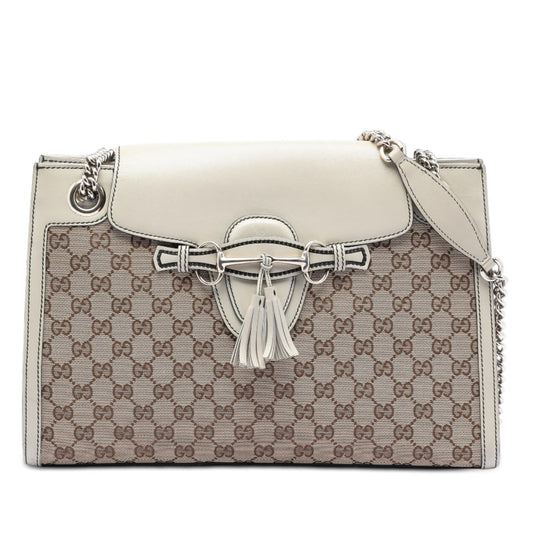 Gucci Large GG Canvas Emily Shoulder Bag