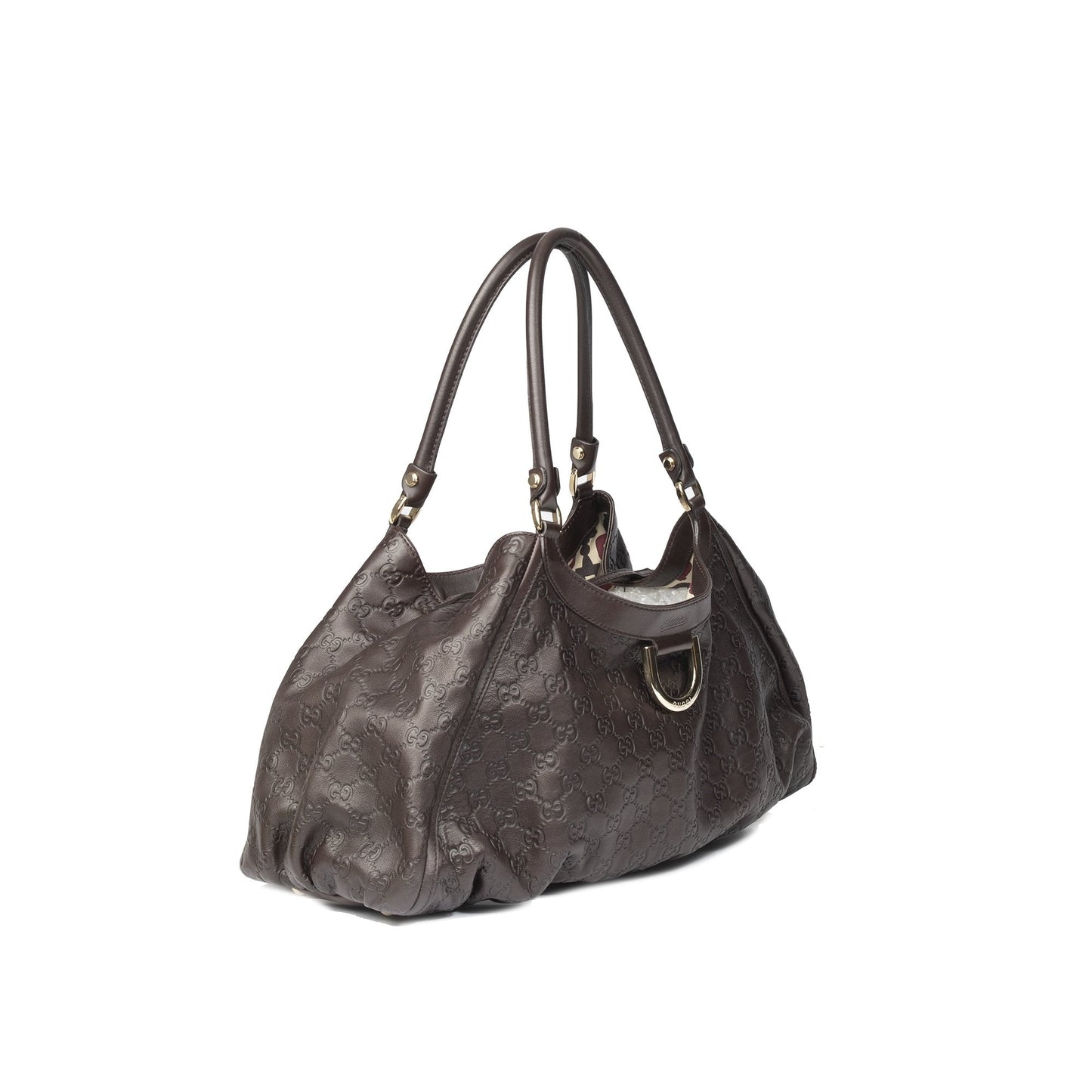 Gucci Large Guccissima Leather D-Ring Hobo