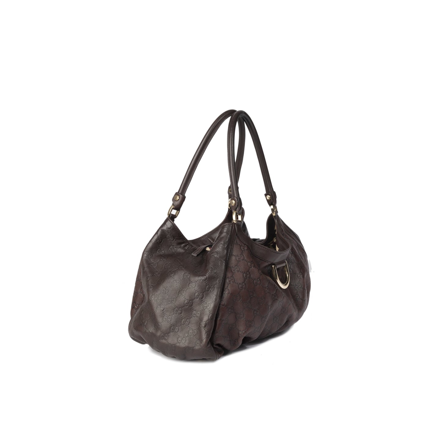 Gucci Large Guccissima Leather D-Ring Hobo