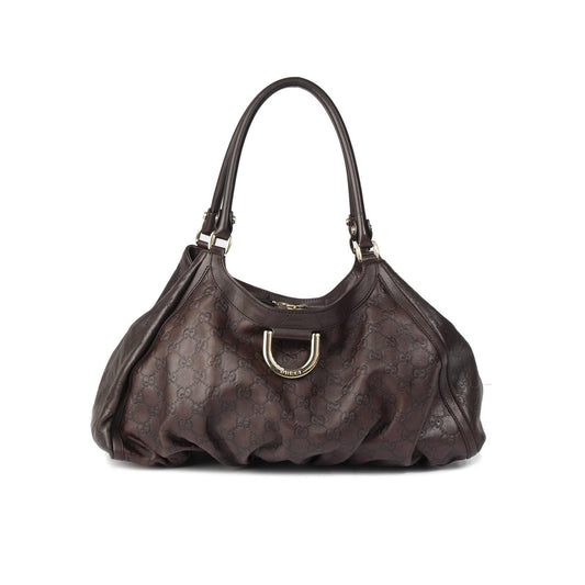 Gucci Large Guccissima Leather D-Ring Hobo