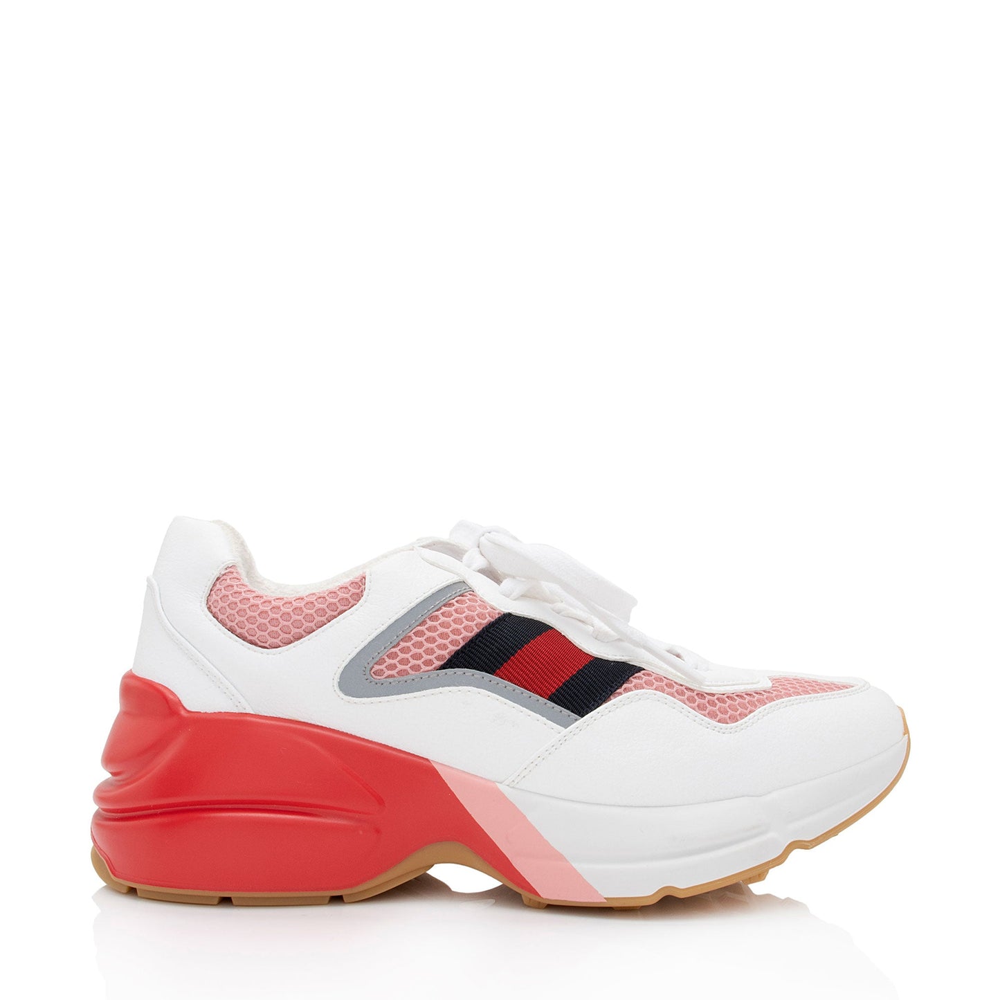 Gucci Lavaredo Eco-Fabric Web Rhyton Sneakers - Size 6 / 36 (SHF-BysShW)