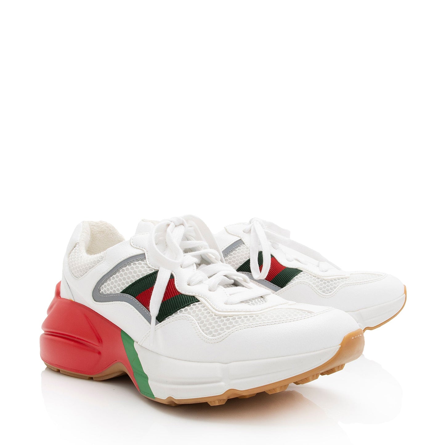 Gucci Lavaredo Eco-Fabric Web Rhyton Sneakers - Size 9 / 39 (SHF-W0okvt)