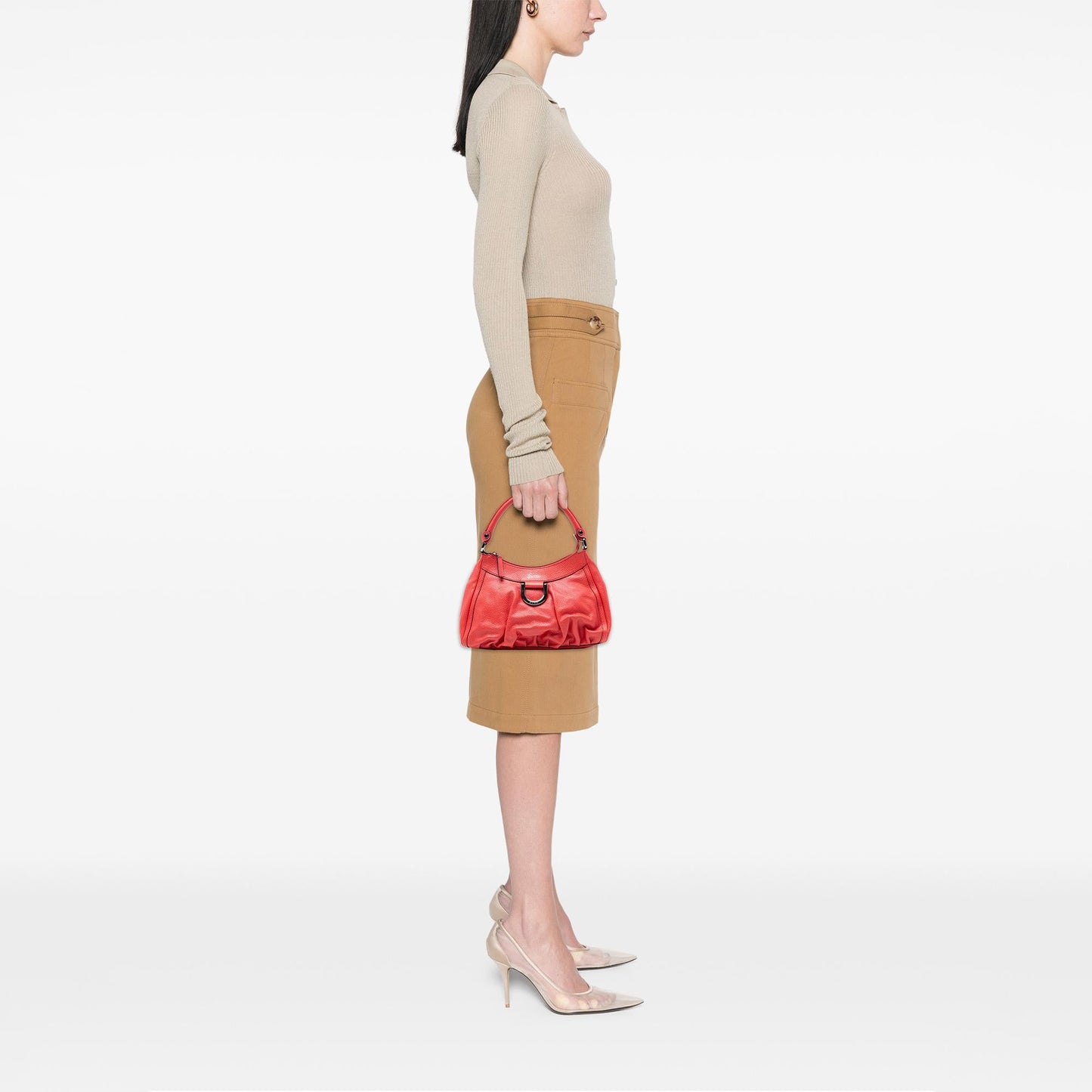 Gucci Leather Abbey D Ring Shoulder Bag