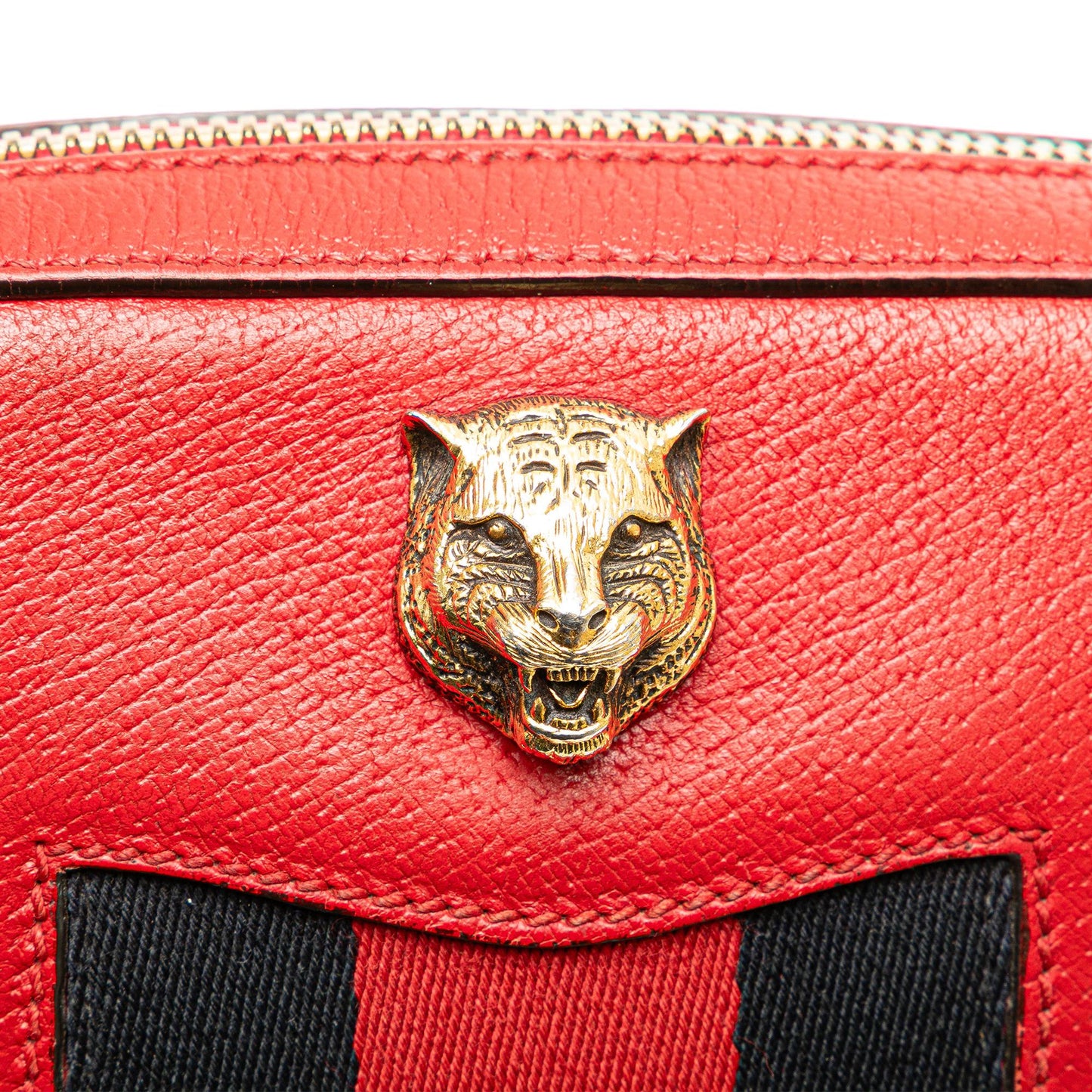 Gucci Leather Animalier Web Disco Crossbody