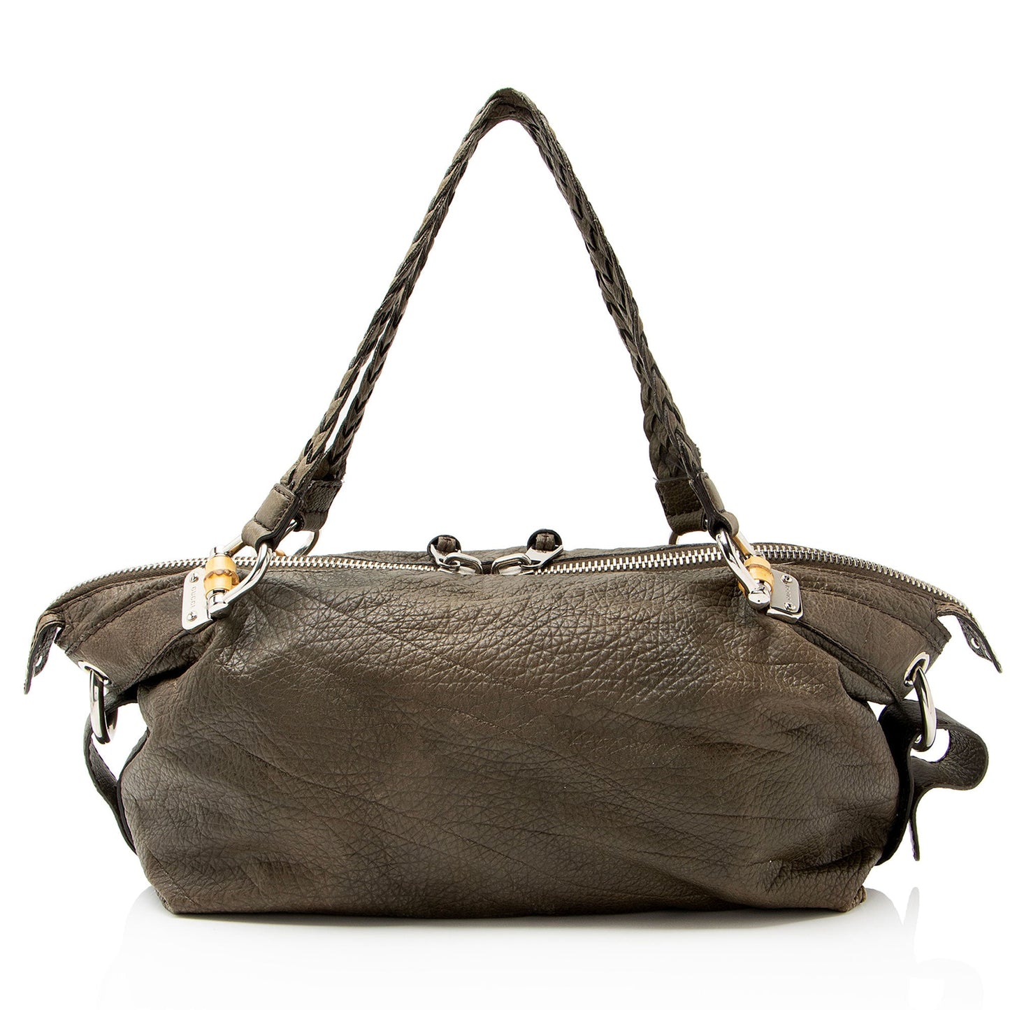 Gucci Leather Bamboo Bar Medium Tote