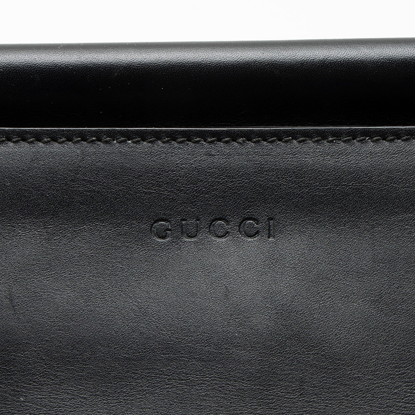 Gucci Leather Bamboo Nymphaea Medium Top Handle