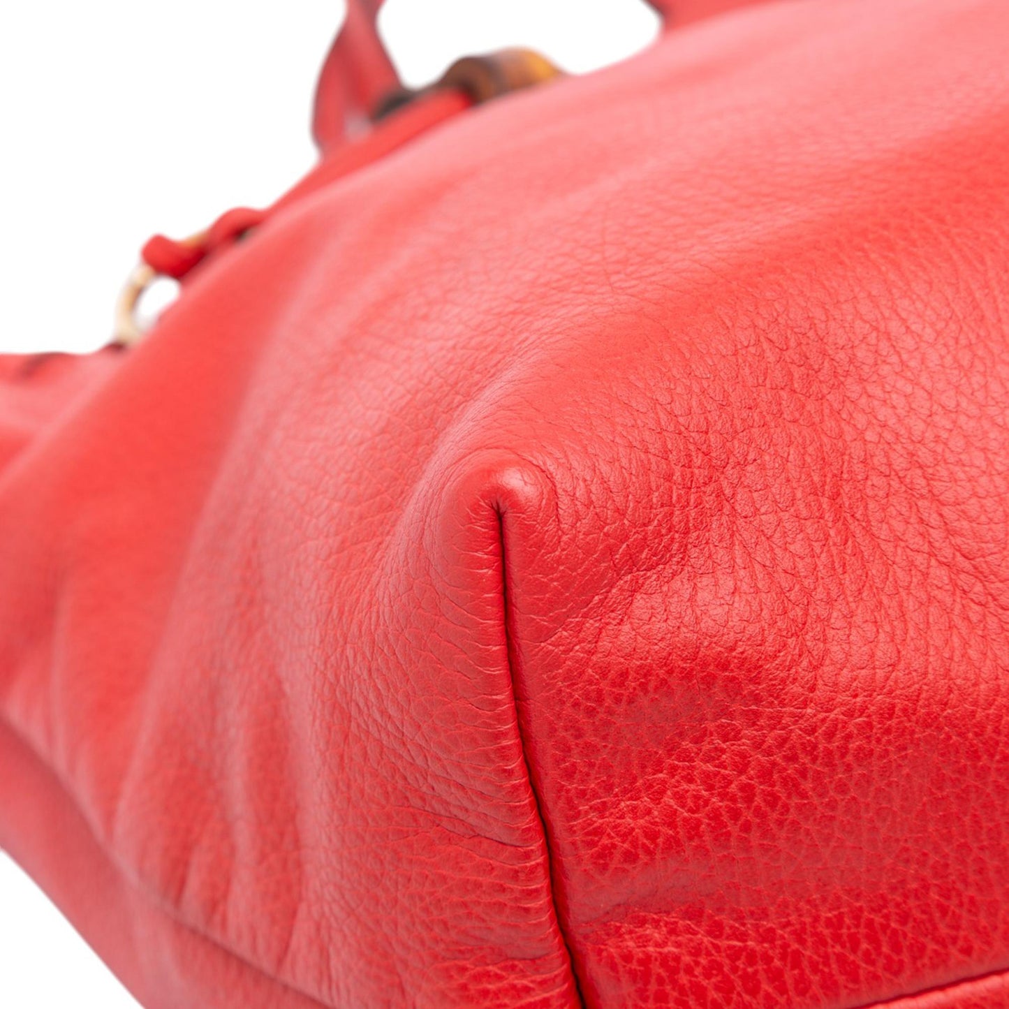 Gucci Leather Bamboo Tassel Tote